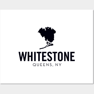 Whitestone, Queens - New York (black) Posters and Art